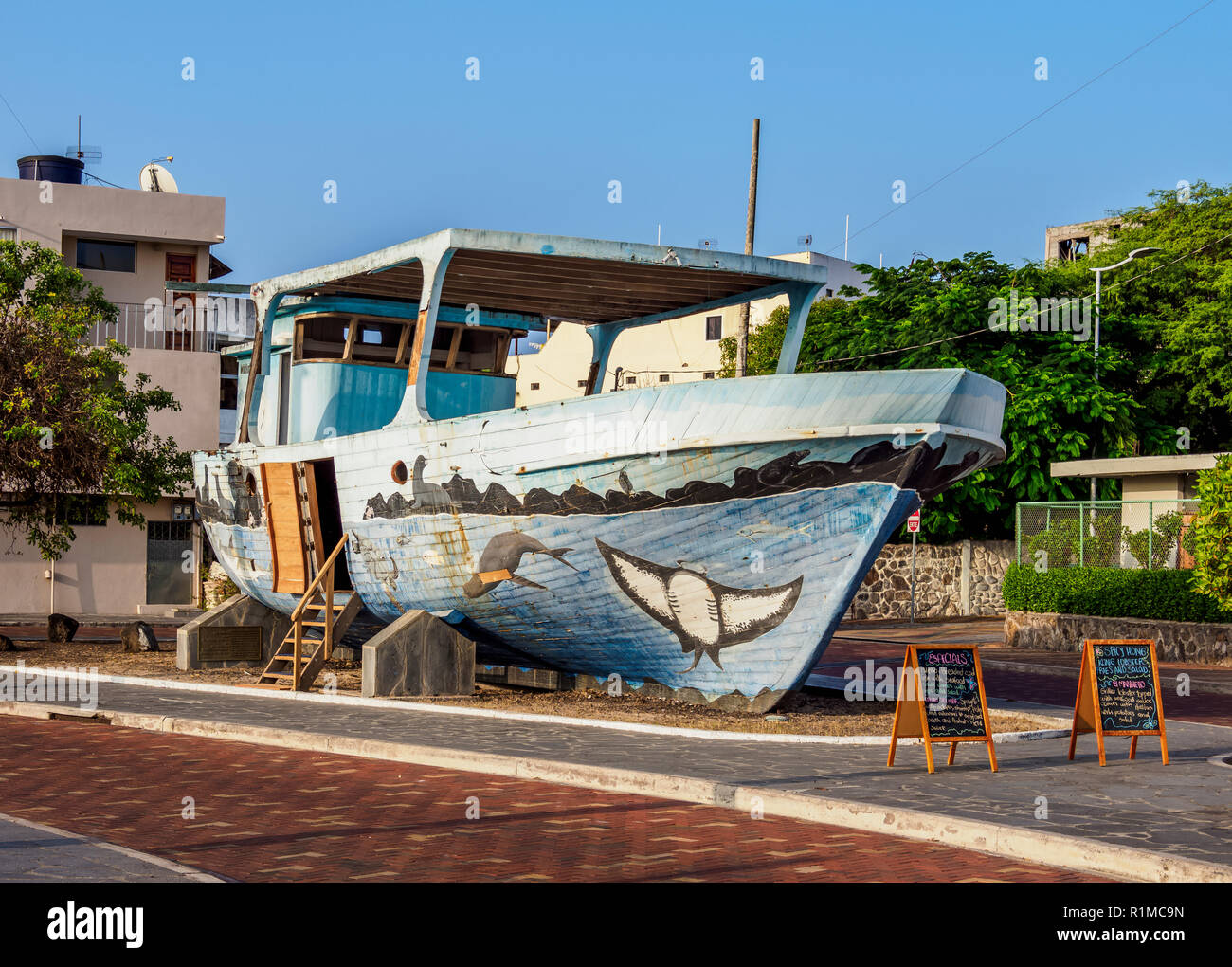 Puerto Baquerizo Moreno, San Cristobal o isola Chatham, Galapagos, Ecuador Foto Stock