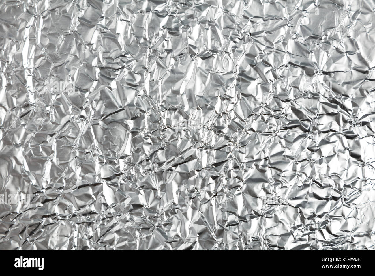 Lamina di alluminio rotolo per sfondo, vicino. Foto Stock