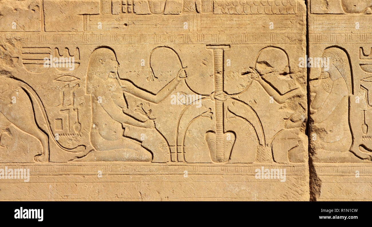 Antico Egitto immagini e geroglifici Foto Stock