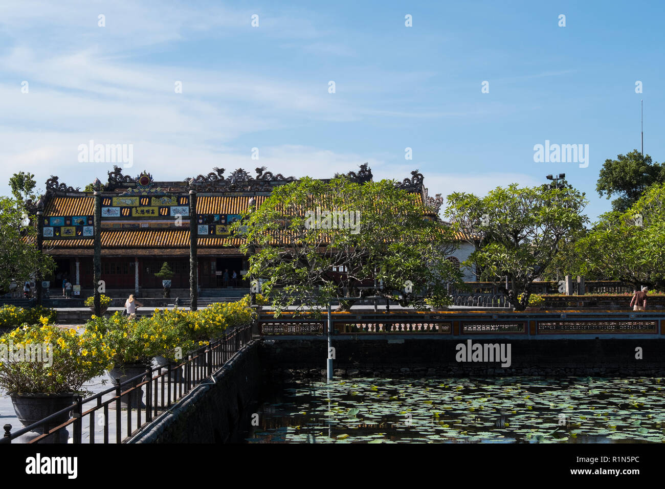 Thai Hoa Palace all'interno della cittadella murata della città imperiale di Hue Asia Vietnam Hoang thanh Patrimonio mondiale dell UNESCO Foto Stock
