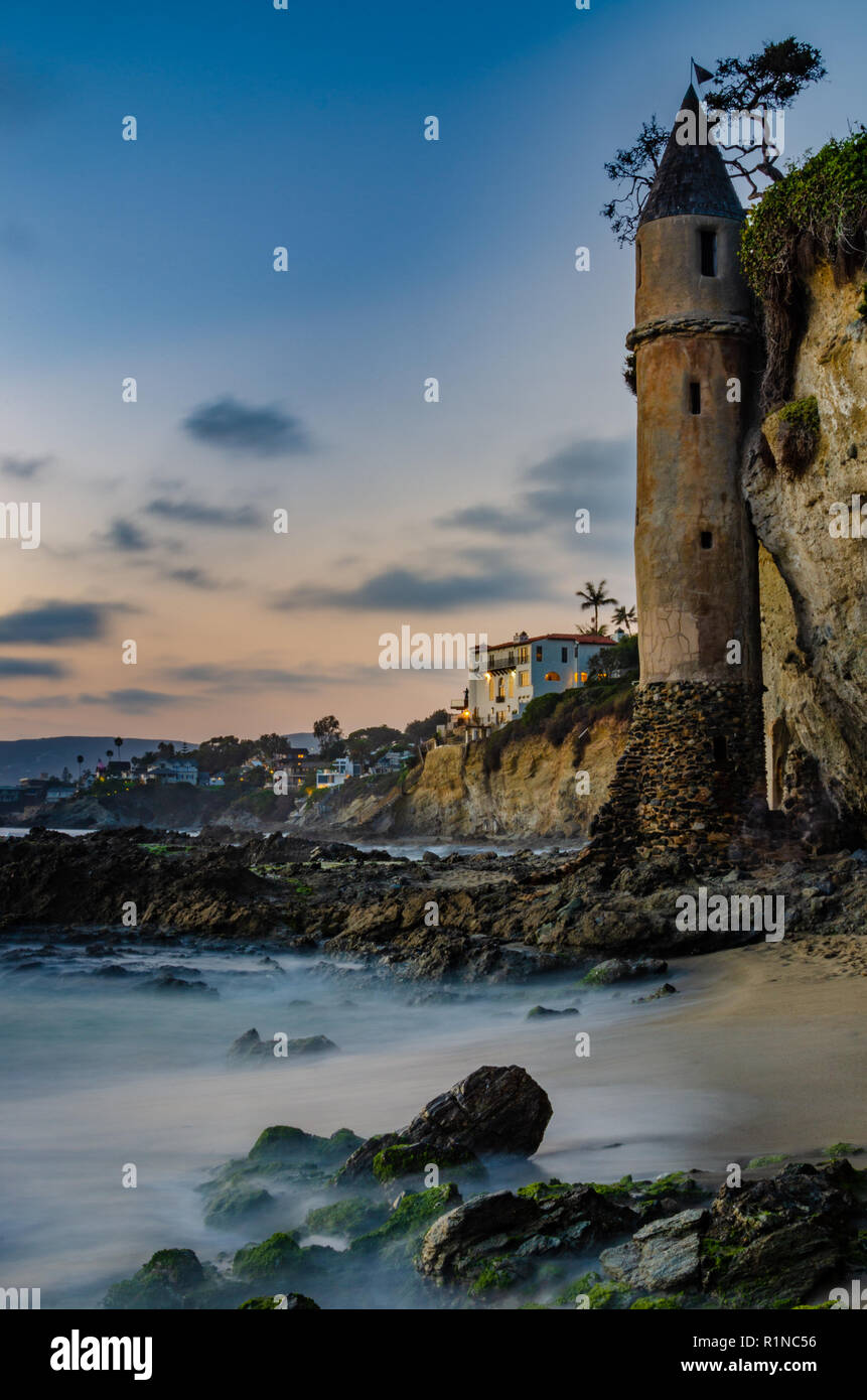 Pirata torre a Laguna Beach California Foto Stock