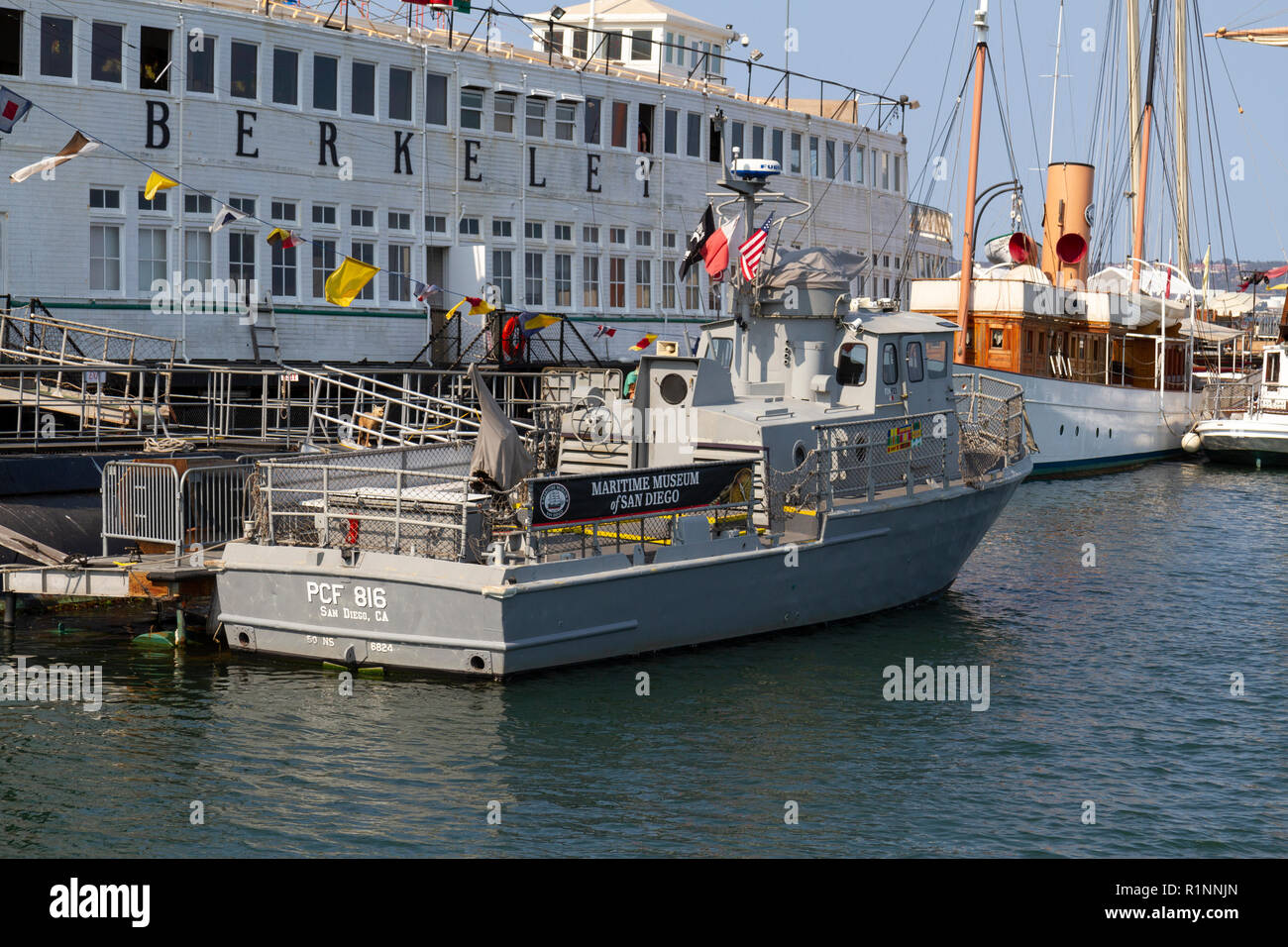 La PCF 816 Swift Boat, parte del Museo Marittimo di San Diego San Diego Bay, San Diego, California, Stati Uniti. Foto Stock