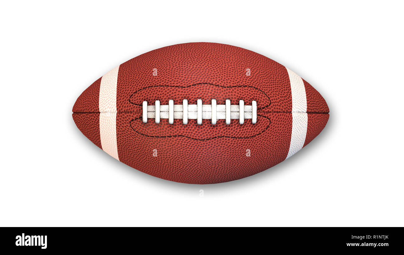 Calcio, attrezzature sportive isolati su sfondo bianco, vista dall'alto Foto Stock