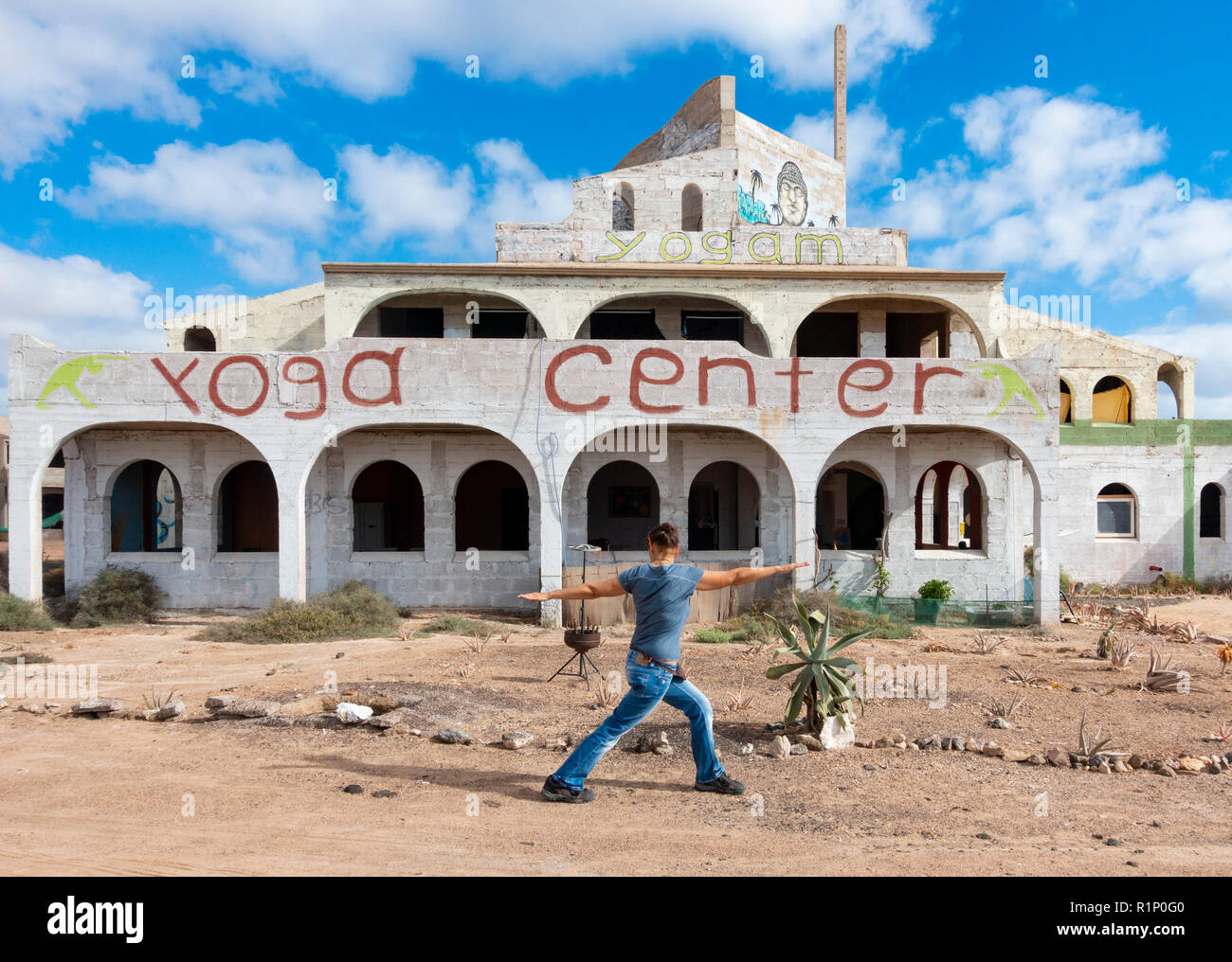 Centro Yoga a Fuerteventura, Isole Canarie, Spagna Foto Stock