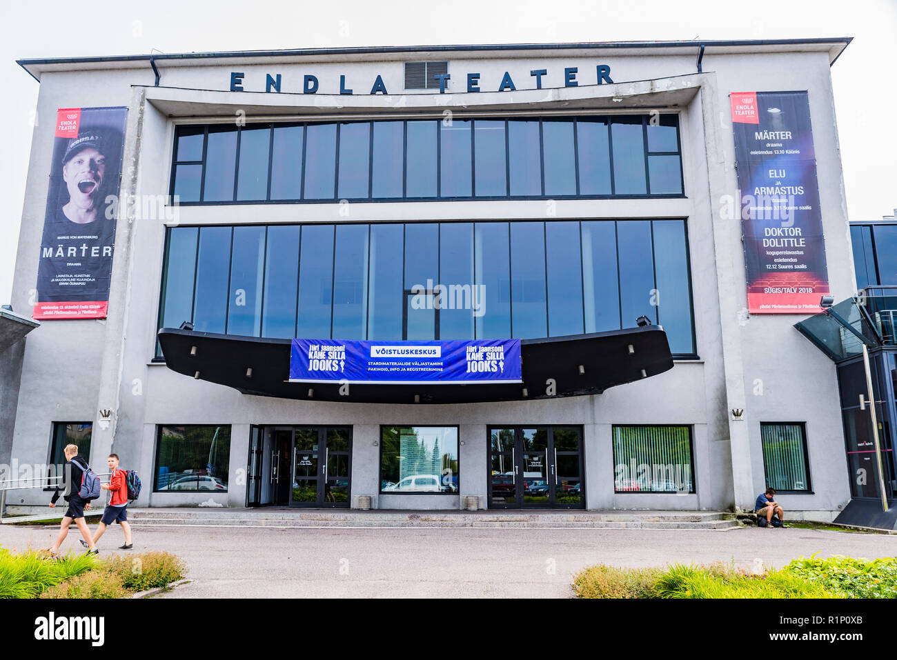 Endla Theater. Dal suo terrazzo nel febbraio 1918 la nuova Repubblica estone è stata proclamata per la prima volta. Il nuovo edificio è stato stabilito in un 1967 in sta Foto Stock