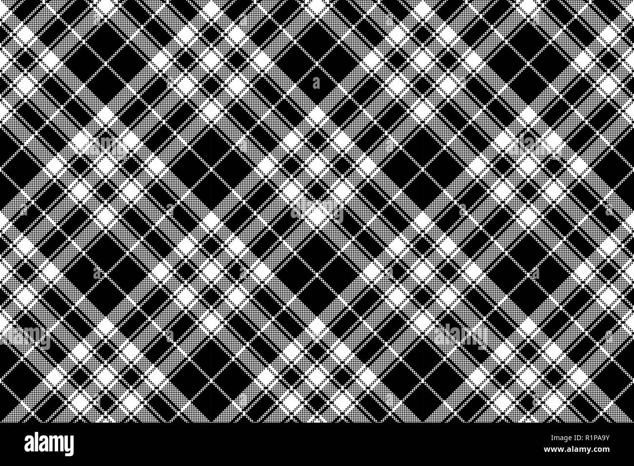L'orgoglio di tartan scozzese tessuto pixel texture seamless pattern. Illustrazione Vettoriale. Illustrazione Vettoriale