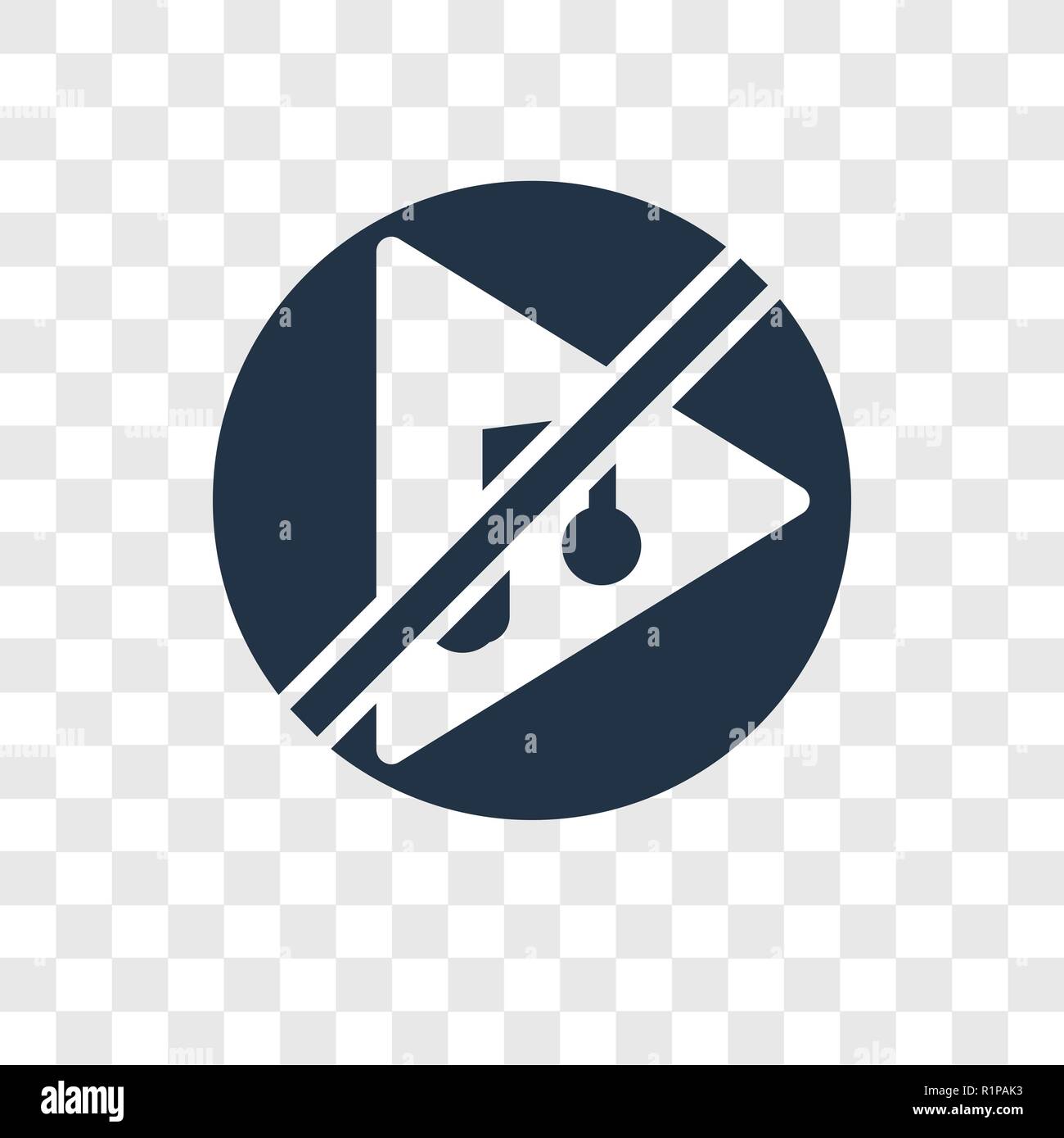 Musica icona vettore isolato su sfondo trasparente, musica trasparenza concetto del logo Illustrazione Vettoriale