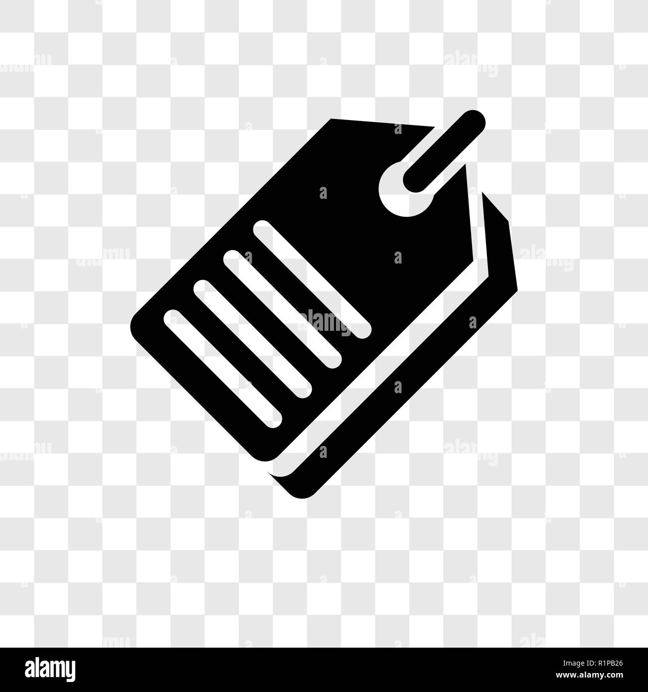 Etichetta icona vettore isolato su sfondo trasparente, Etichetta logo trasparenza concept Illustrazione Vettoriale