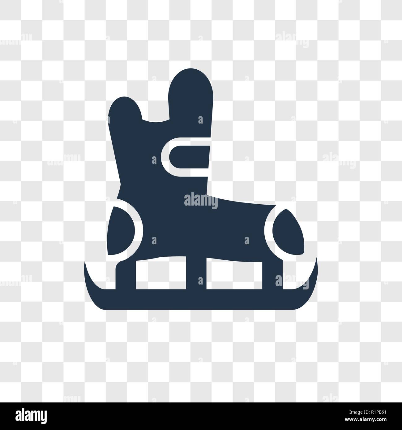Pattino da ghiaccio icona vettore isolato su sfondo trasparente, pattinare trasparenza concetto del logo Illustrazione Vettoriale