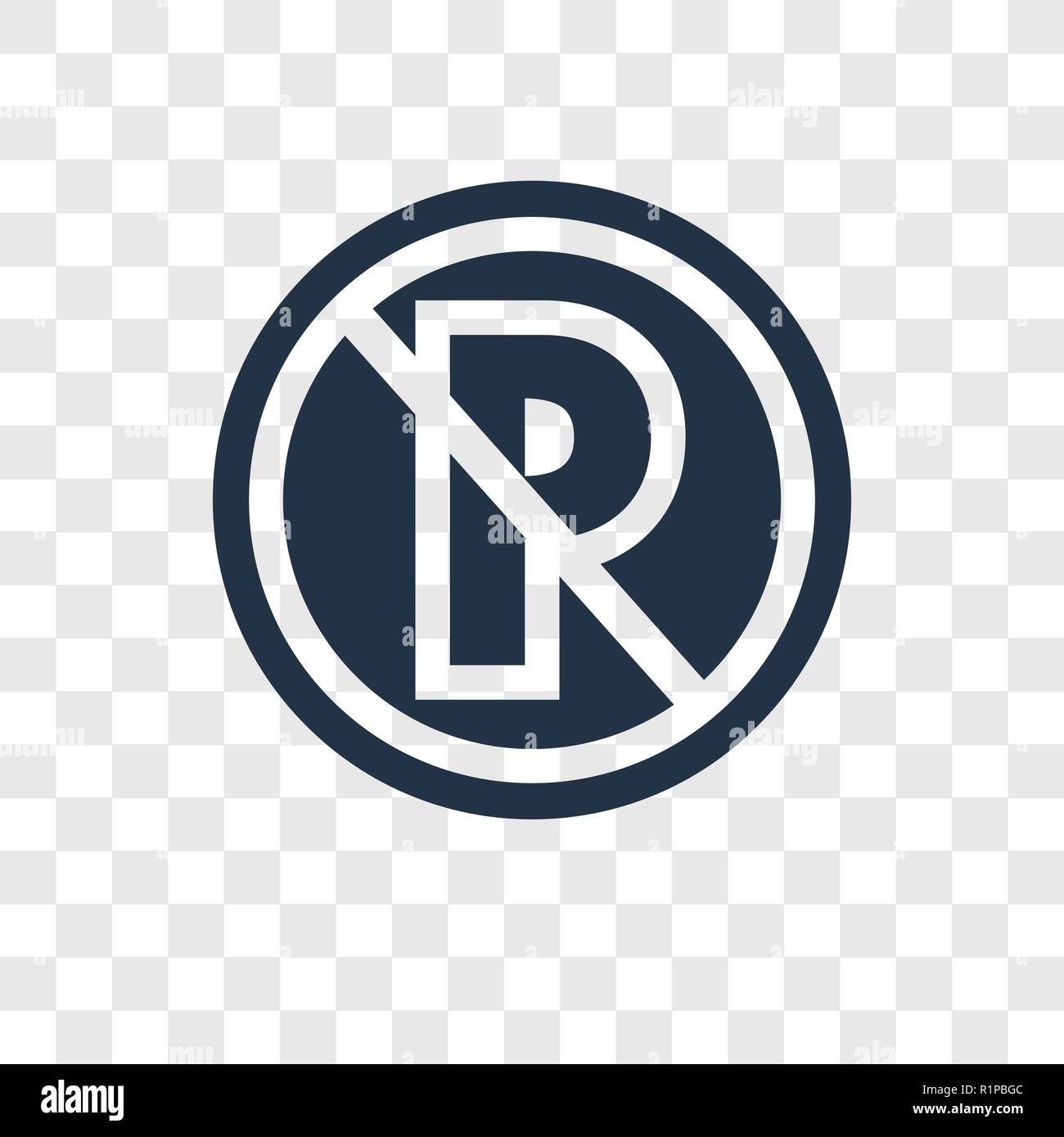 Nessun parcheggio icona vettore isolato su sfondo trasparente, parcheggio non trasparenza concetto del logo Illustrazione Vettoriale