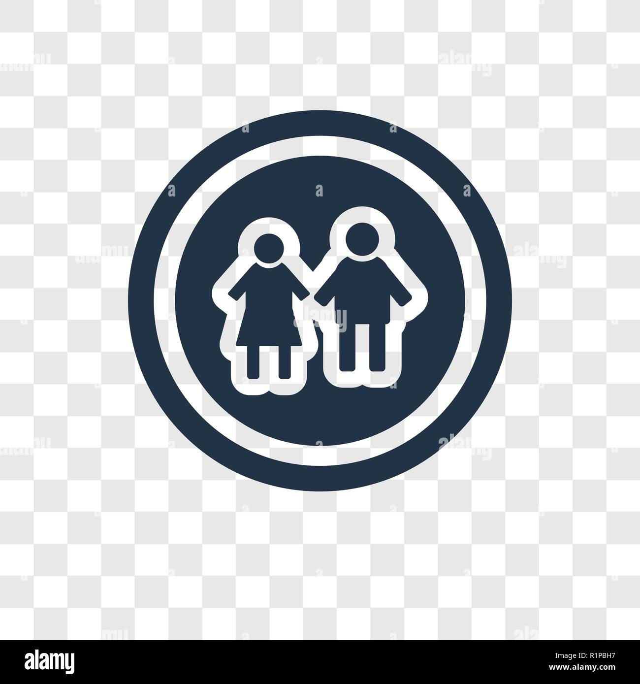 Servizi igienici icona vettore isolato su sfondo trasparente, wc trasparenza concetto del logo Illustrazione Vettoriale