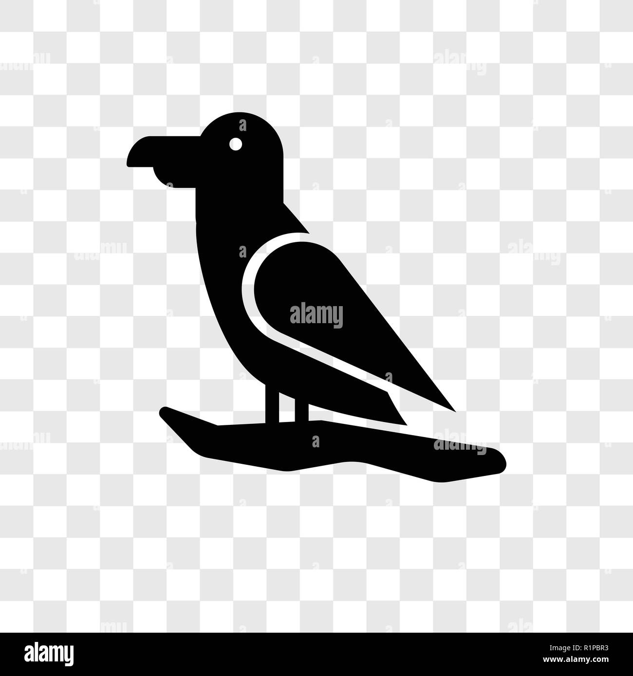 Toucan icona vettore isolato su sfondo trasparente, Toucan trasparenza concetto del logo Illustrazione Vettoriale