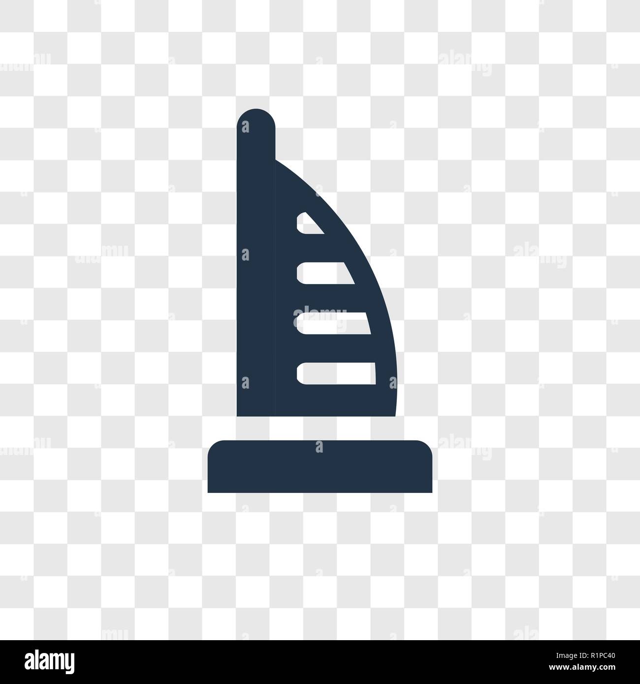Dubai icona vettore isolato su sfondo trasparente, Dubai trasparenza concetto del logo Illustrazione Vettoriale