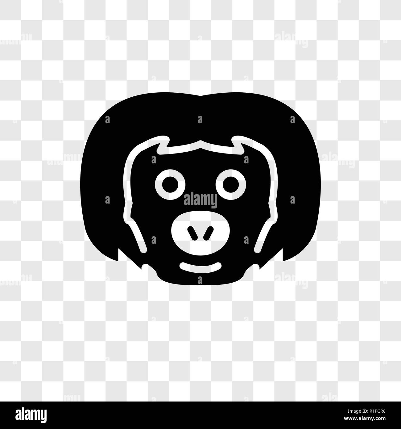 Bradipo icona vettore isolato su sfondo trasparente, sloth trasparenza concetto del logo Illustrazione Vettoriale