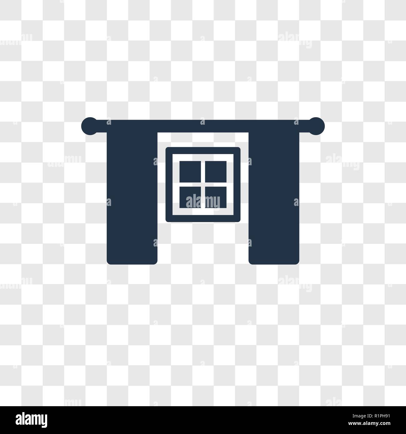 Finestra icona vettore isolato su sfondo trasparente, finestra trasparenza concetto del logo Illustrazione Vettoriale