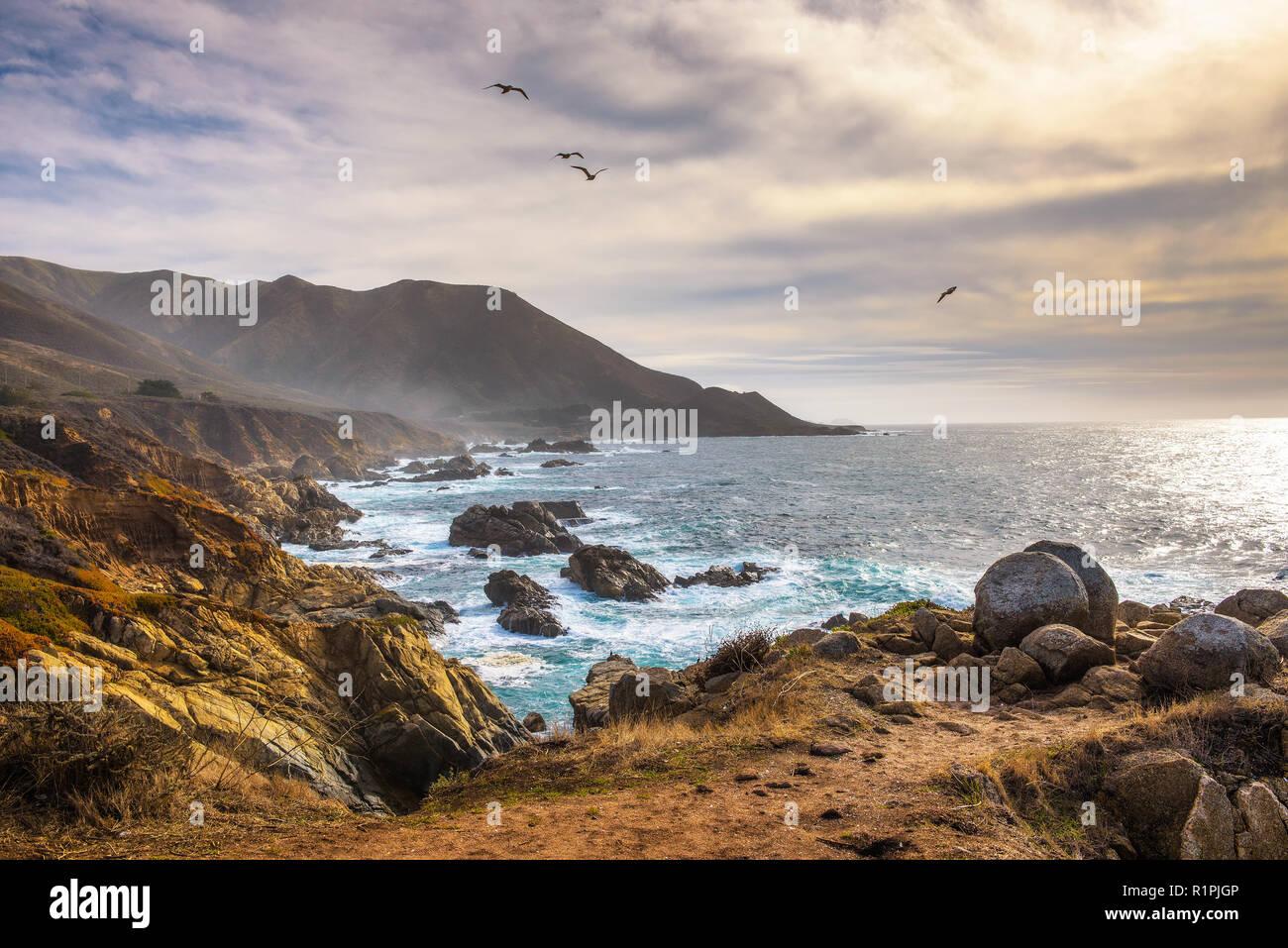 Costa del Pacifico paesaggio Foto Stock