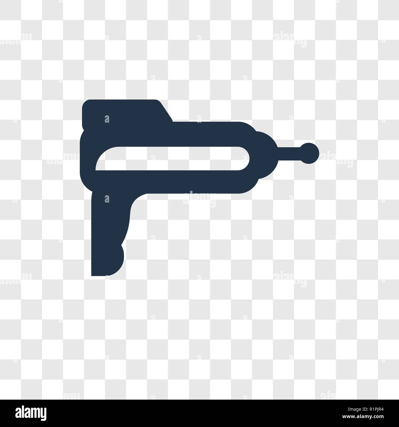 Blaster icona vettore isolato su sfondo trasparente, Blaster trasparenza concetto del logo Illustrazione Vettoriale