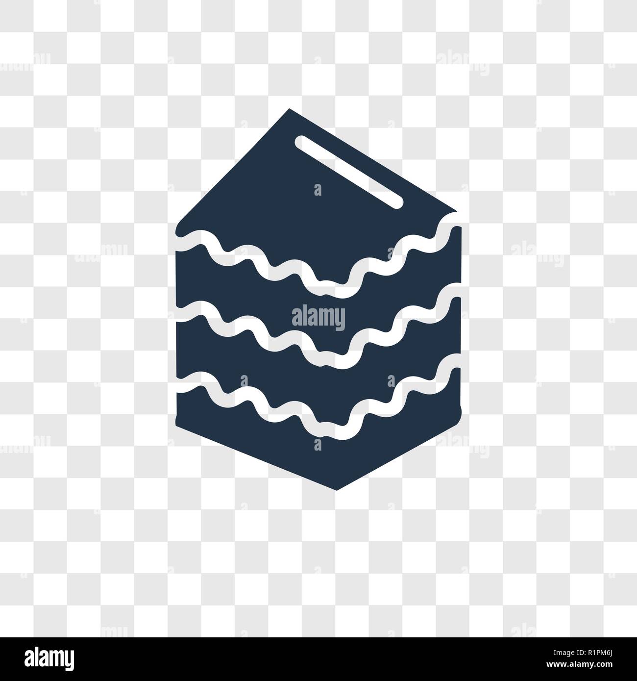 Lasagne icona vettore isolato su sfondo trasparente, lasagne trasparenza concetto del logo Illustrazione Vettoriale