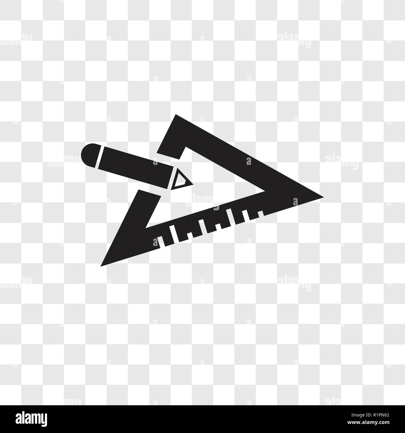 Impostare piazza icona vettore isolato su sfondo trasparente, impostare la trasparenza quadrati concetto del logo Illustrazione Vettoriale