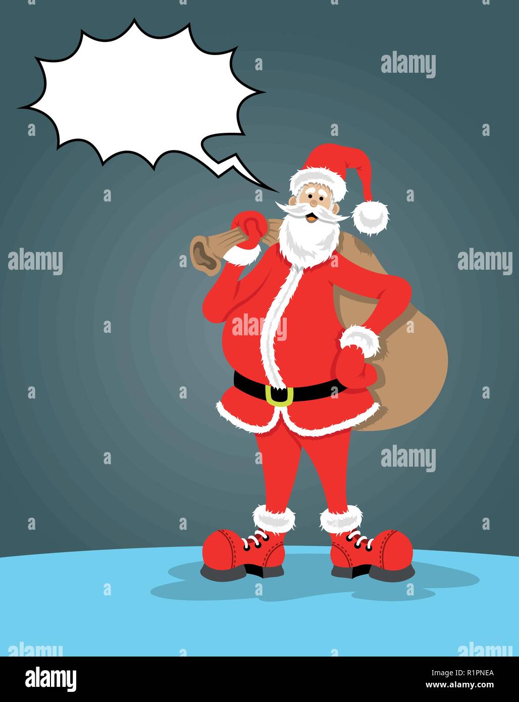 Babbo Natale cartone animato con chat fumetti gridando bolla. Tutti gli  oggetti sono in diversi strati e i tipi di testo non è necessario alcun  font Immagine e Vettoriale - Alamy
