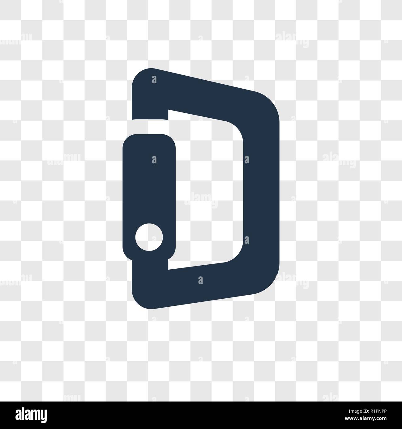 Arrampicata icona vettore isolato su sfondo trasparente, arrampicata trasparenza concetto del logo Illustrazione Vettoriale