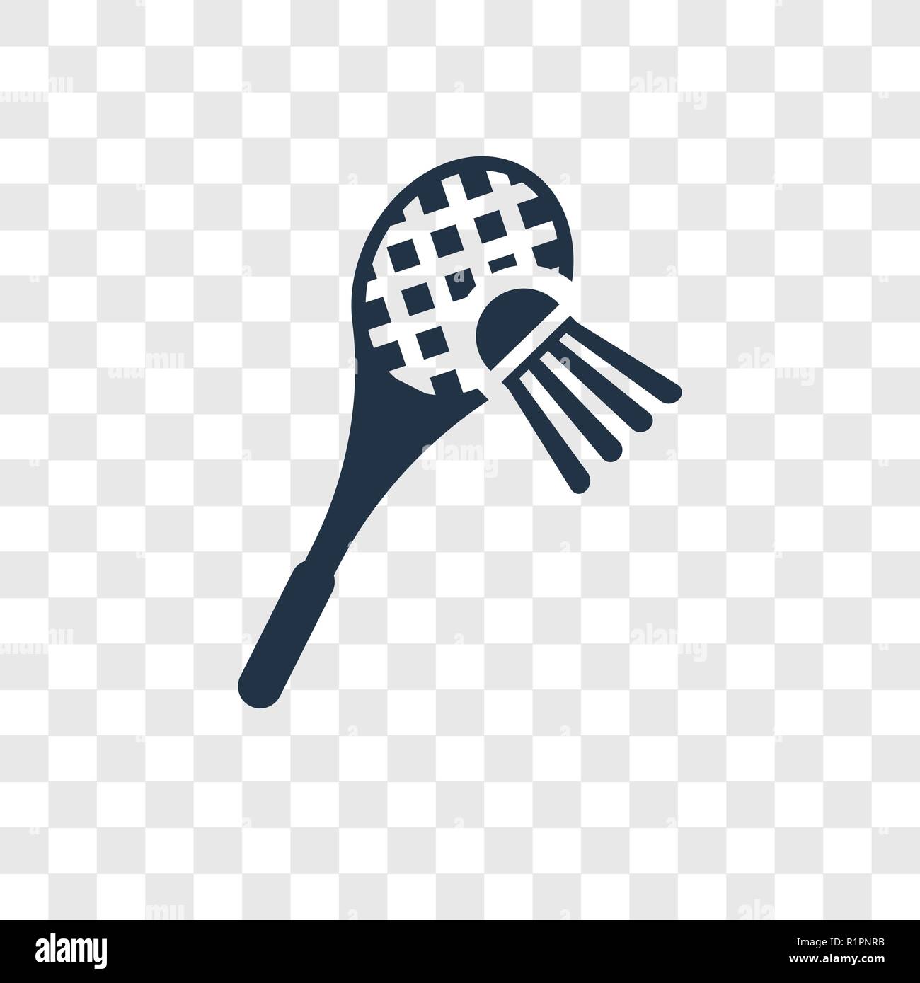 Badminton icona vettore isolato su sfondo trasparente, Badminton trasparenza concetto del logo Illustrazione Vettoriale