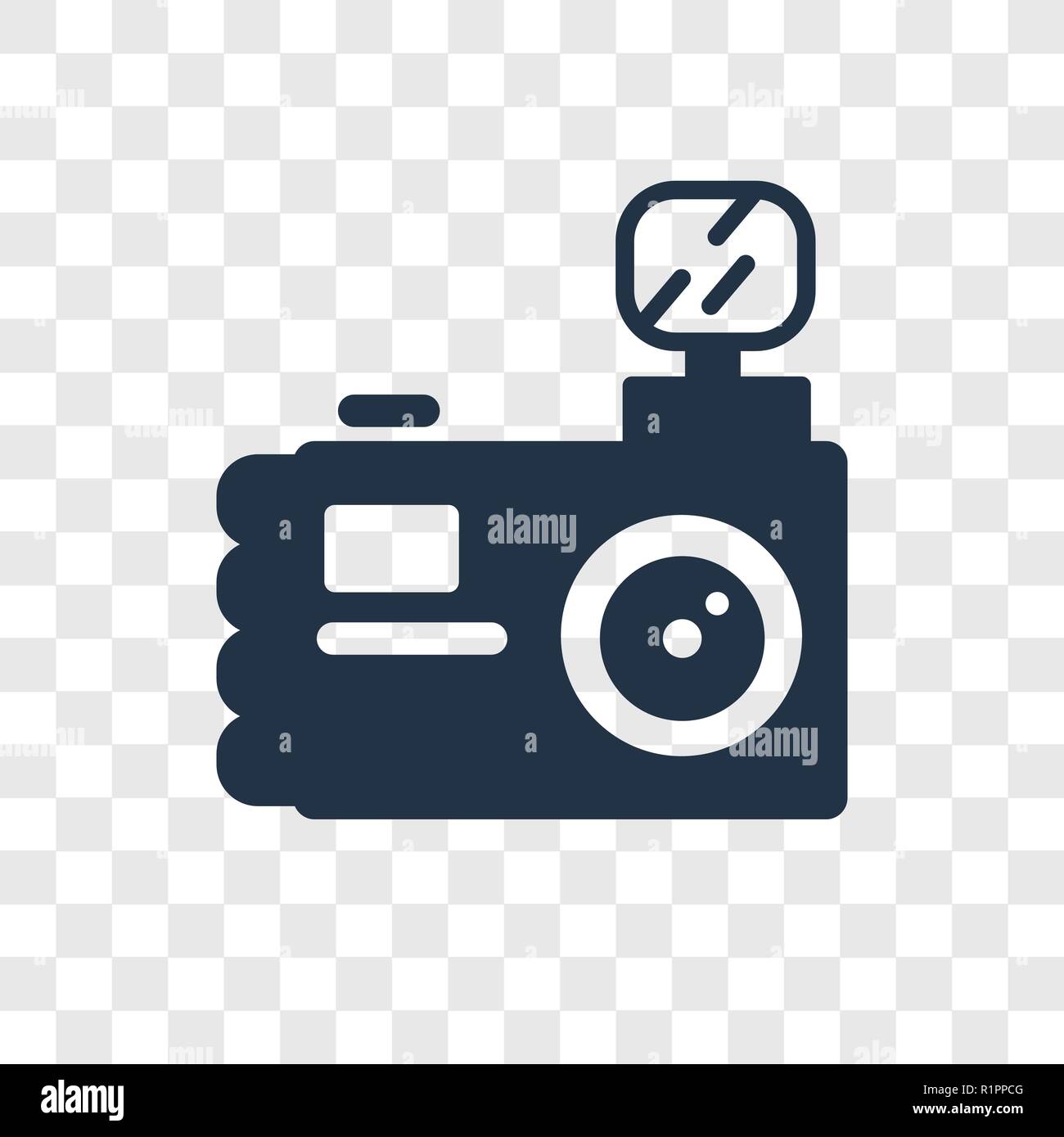 Resistente all'acqua fotocamera icona vettore isolato su sfondo trasparente, resistente all'acqua fotocamera trasparenza concetto del logo Illustrazione Vettoriale
