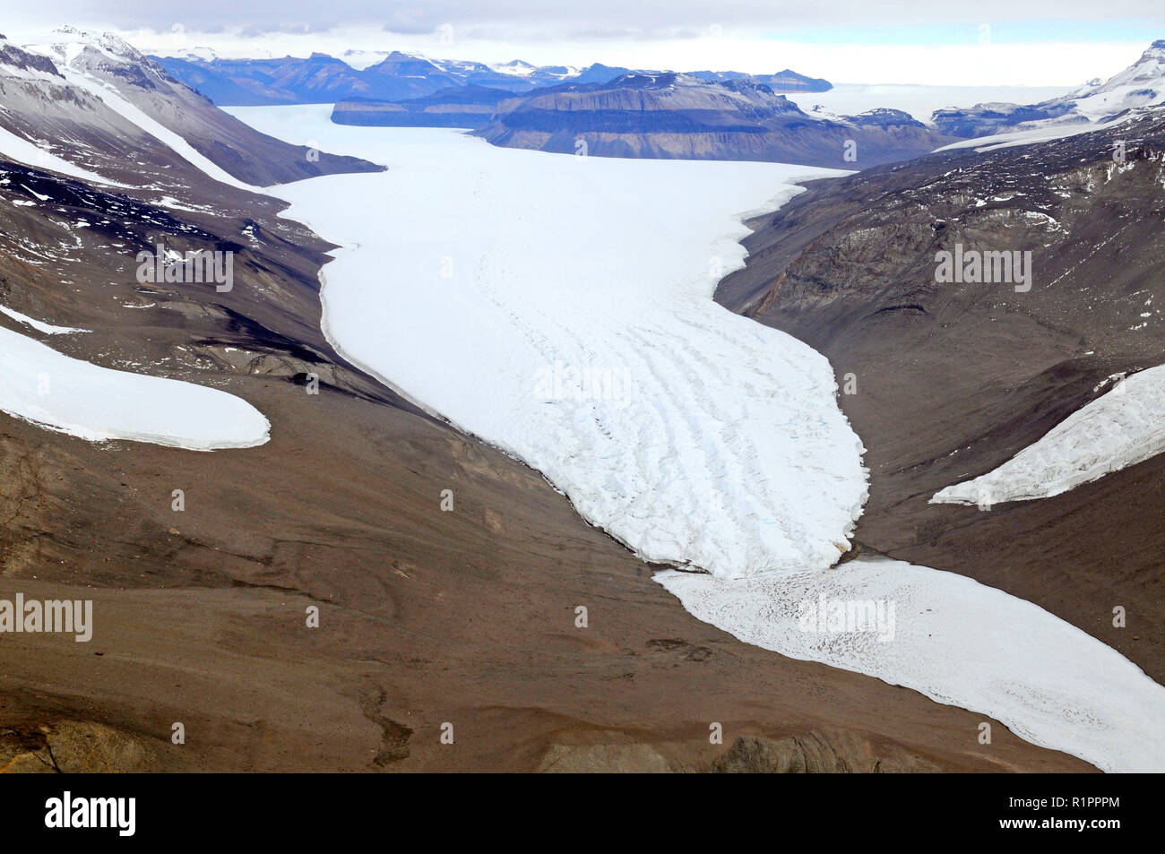 Taylor Valley, McMurdo aride vallate, Antartide Foto Stock