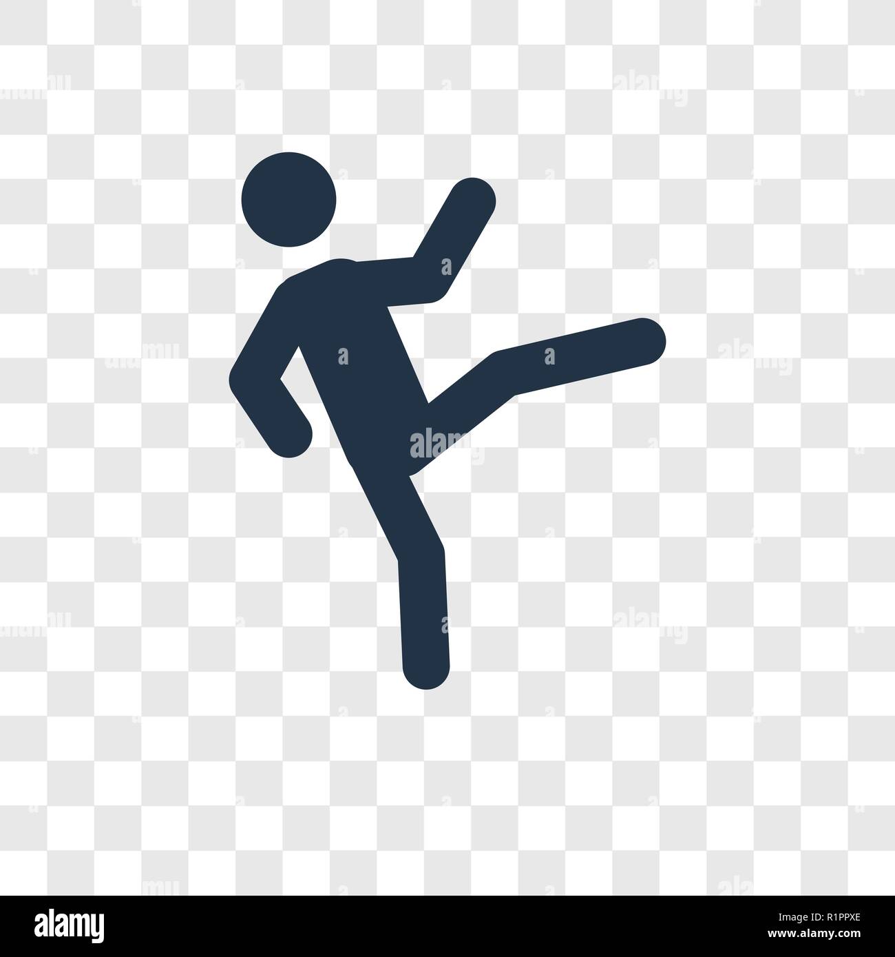 Il Karate icona vettore isolato su sfondo trasparente, Karate trasparenza concetto del logo Illustrazione Vettoriale