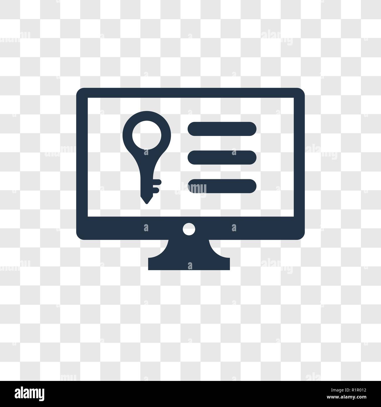 Parole chiave icona vettore isolato su sfondo trasparente, parole chiave trasparenza concetto del logo Illustrazione Vettoriale