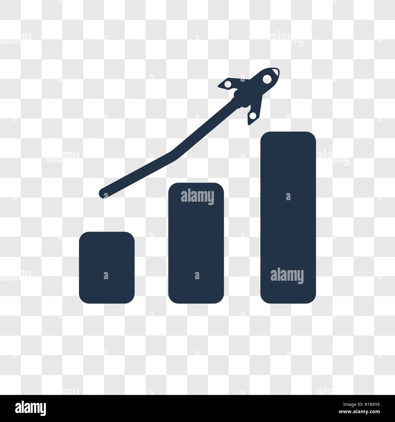 Avvio icona vettore isolato su sfondo trasparente, Startup trasparenza concetto del logo Illustrazione Vettoriale