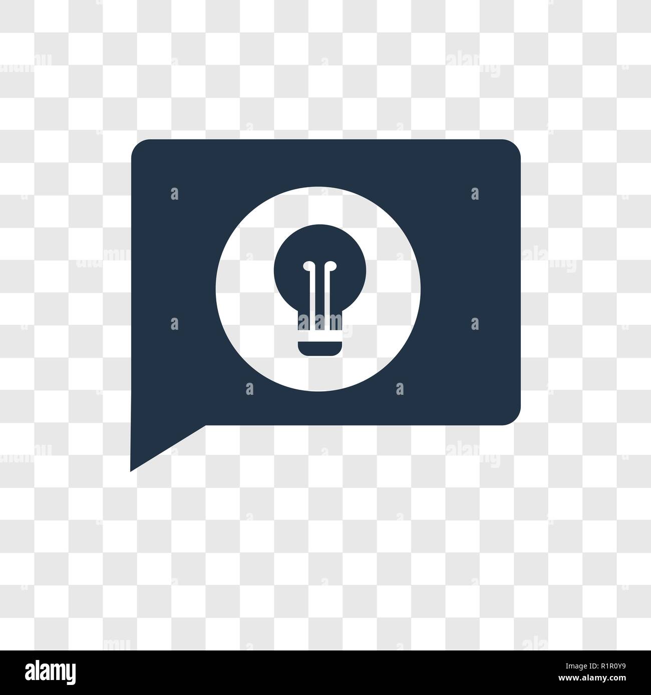 Discorso bolla icona vettore isolato su sfondo trasparente, discorso bolla trasparenza concetto del logo Illustrazione Vettoriale