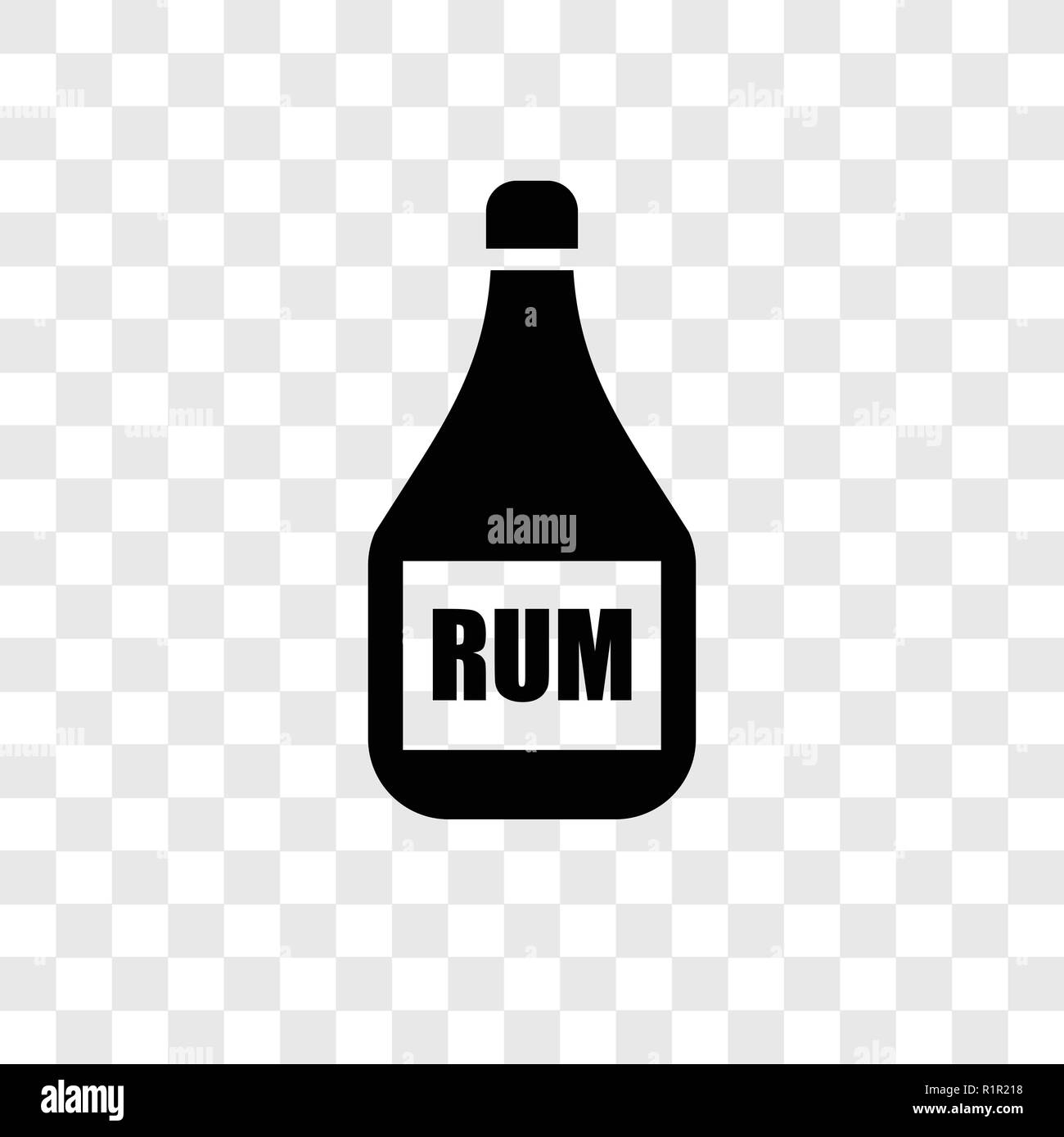 Rum icona vettore isolato su sfondo trasparente, Rum trasparenza concetto del logo Illustrazione Vettoriale