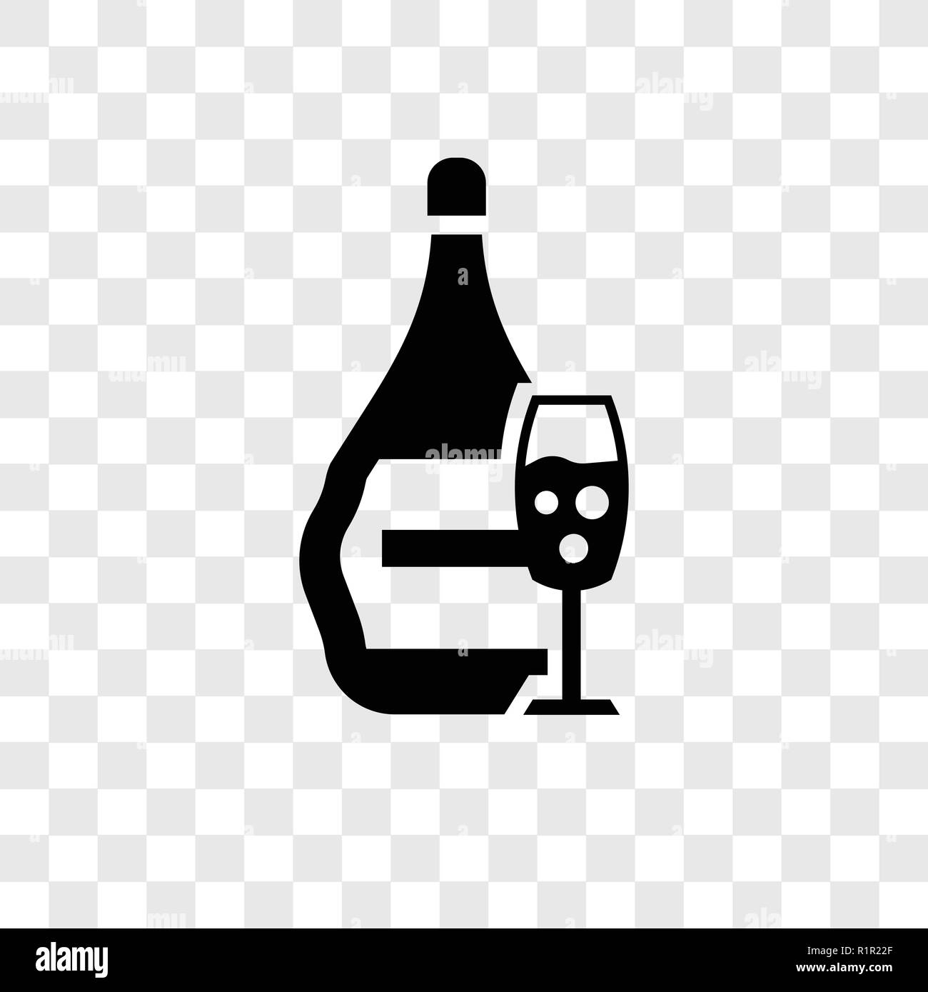 Cognac icona vettore isolato su sfondo trasparente, Cognac trasparenza concetto del logo Illustrazione Vettoriale