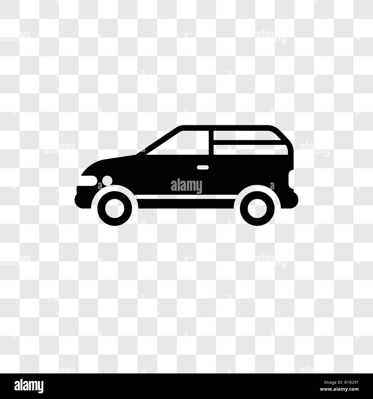 Energia ecologica auto icona vettore isolato su sfondo trasparente, Eco energia trasparenza auto concetto del logo Illustrazione Vettoriale