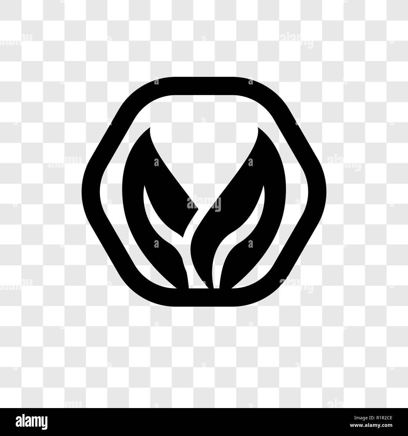 Foglie icona vettore isolato su sfondo trasparente, lascia la trasparenza concetto del logo Illustrazione Vettoriale