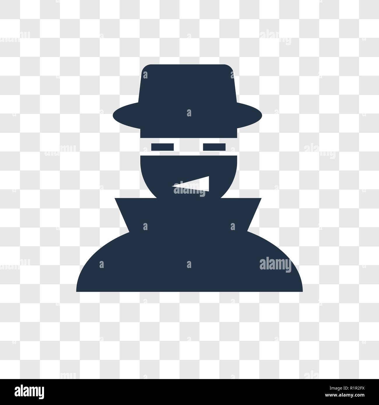 Hacker icona vettore isolato su sfondo trasparente, Hacker trasparenza concetto del logo Illustrazione Vettoriale