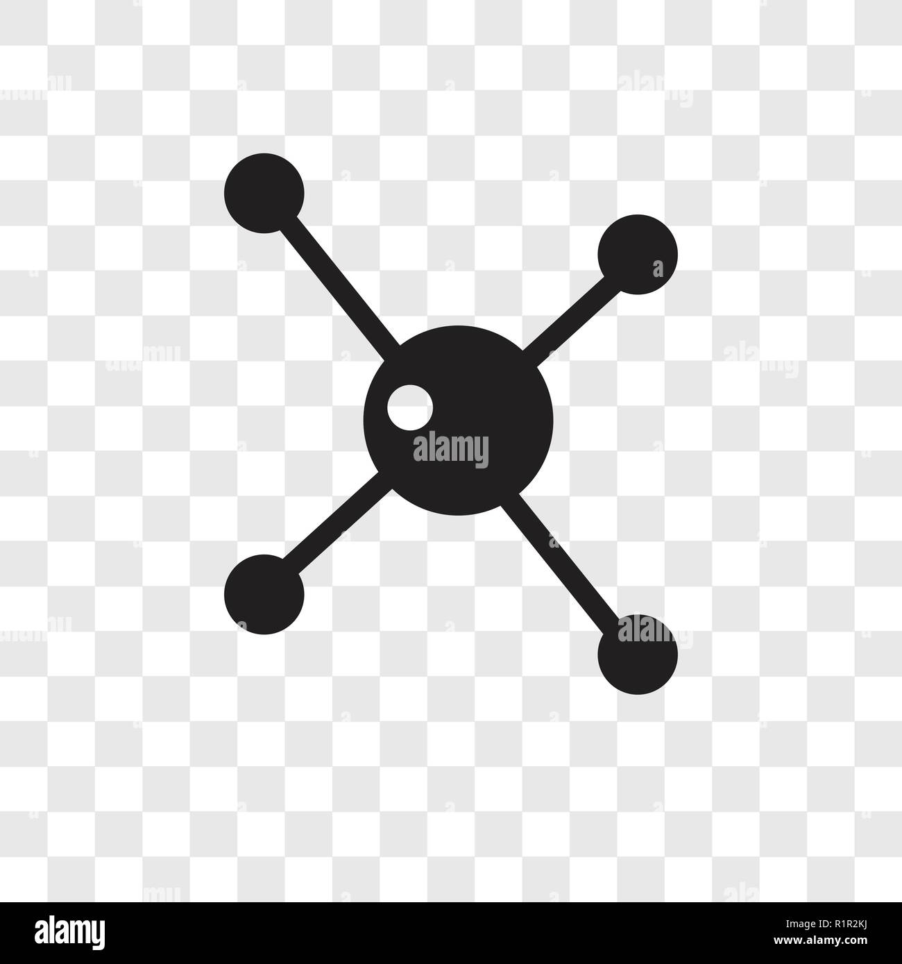 Legame molecolare icona vettore isolato su sfondo trasparente, legame molecolare trasparenza concetto del logo Illustrazione Vettoriale
