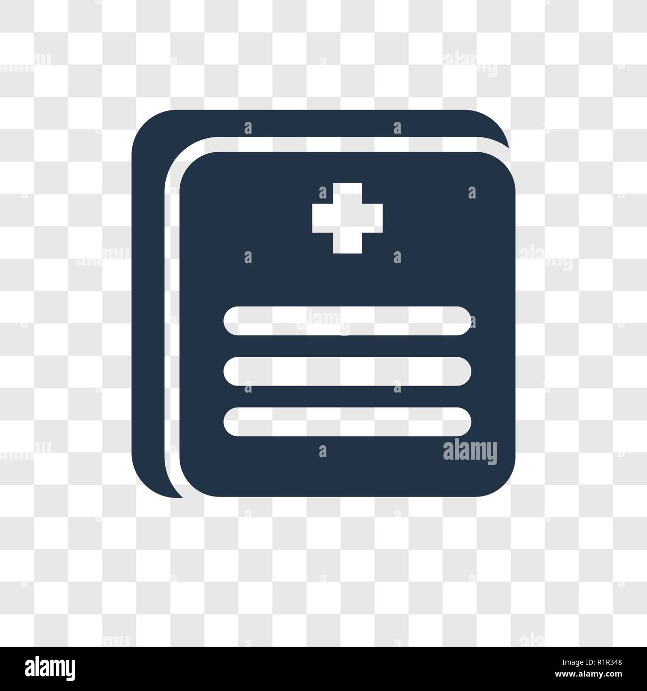 Medical record Icona vettore isolato su sfondo trasparente, record medici trasparenza concetto del logo Illustrazione Vettoriale