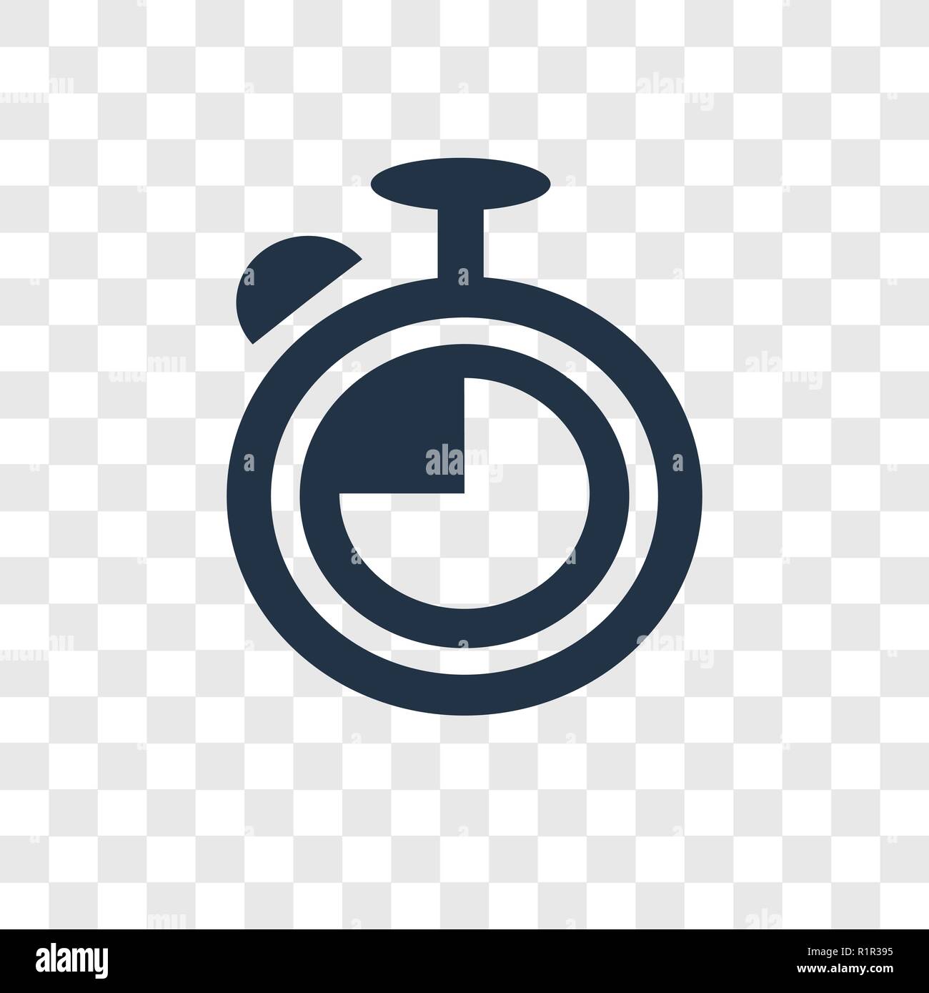Timer icona vettore isolato su sfondo trasparente, Timer trasparenza concetto del logo Illustrazione Vettoriale