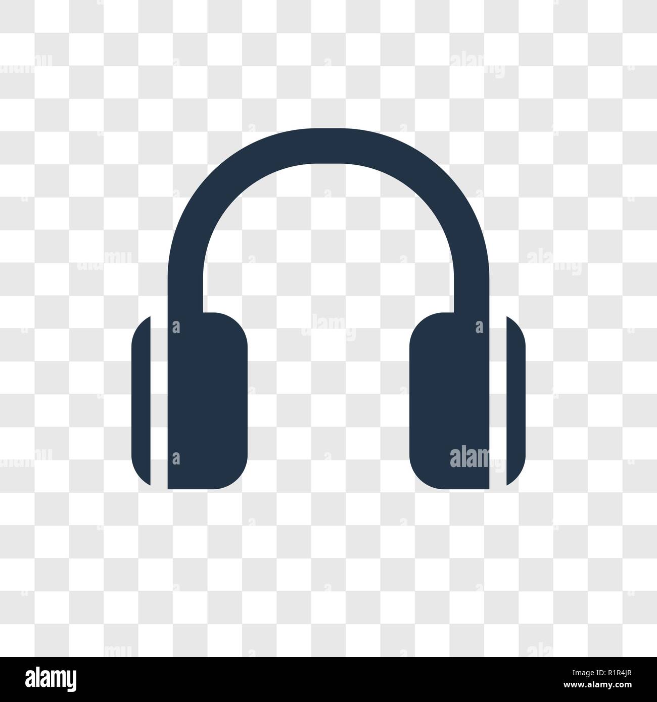 Musica icona vettore isolato su sfondo trasparente, musica trasparenza concetto del logo Illustrazione Vettoriale