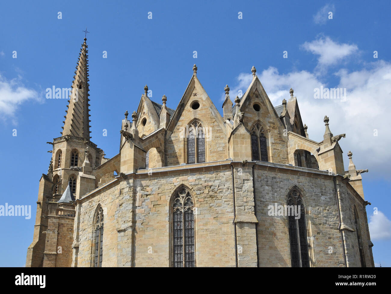 Cattedrale di Saint Maurice, Mirepoix, Ariège, Occitanie, Francia Foto Stock