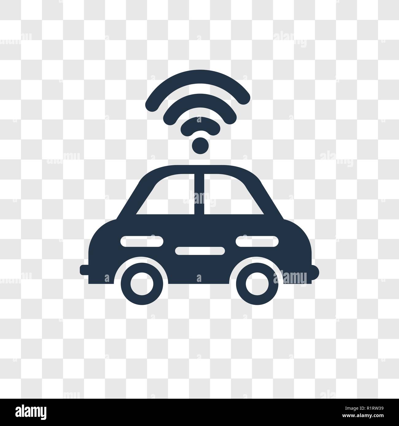 Auto autonoma icona vettore isolato su sfondo trasparente, auto autonoma trasparenza concetto del logo Illustrazione Vettoriale