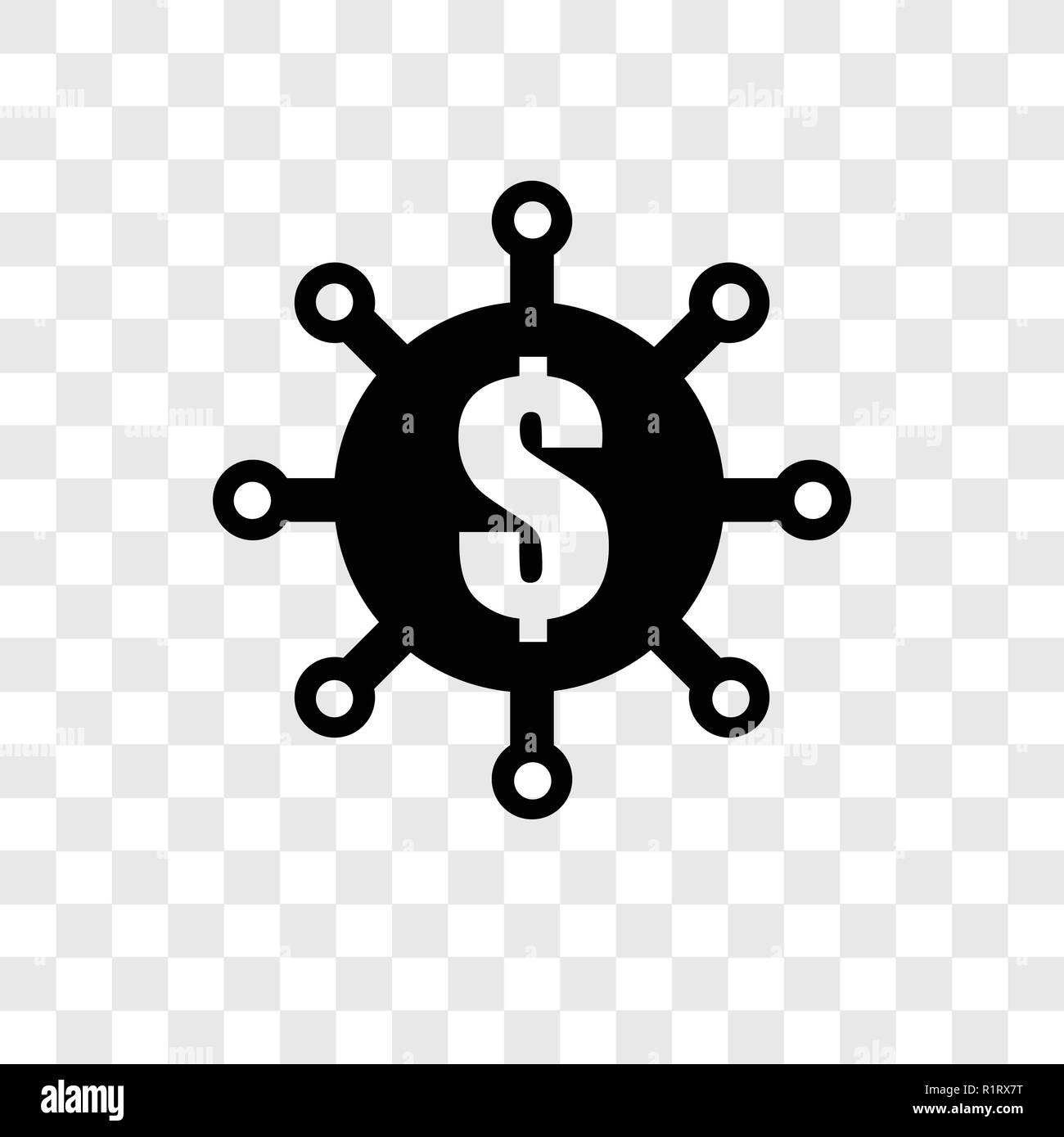 Crowdfunding icona vettore isolato su sfondo trasparente, trasparenza Crowdfunding concetto del logo Illustrazione Vettoriale