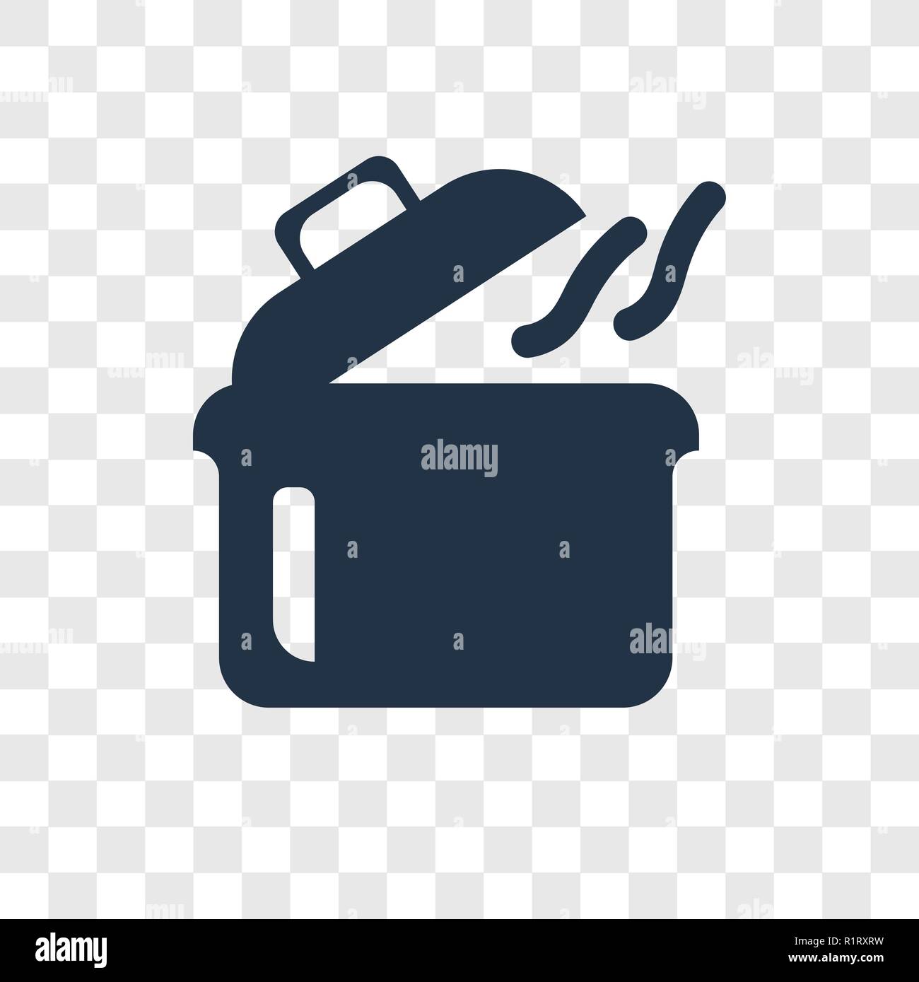 Pot icona vettore isolato su sfondo trasparente, Pot trasparenza concetto del logo Illustrazione Vettoriale