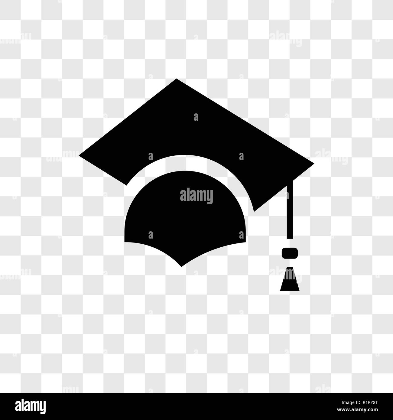 Laureato icona vettore isolato su sfondo trasparente, laureato trasparenza concetto del logo Illustrazione Vettoriale