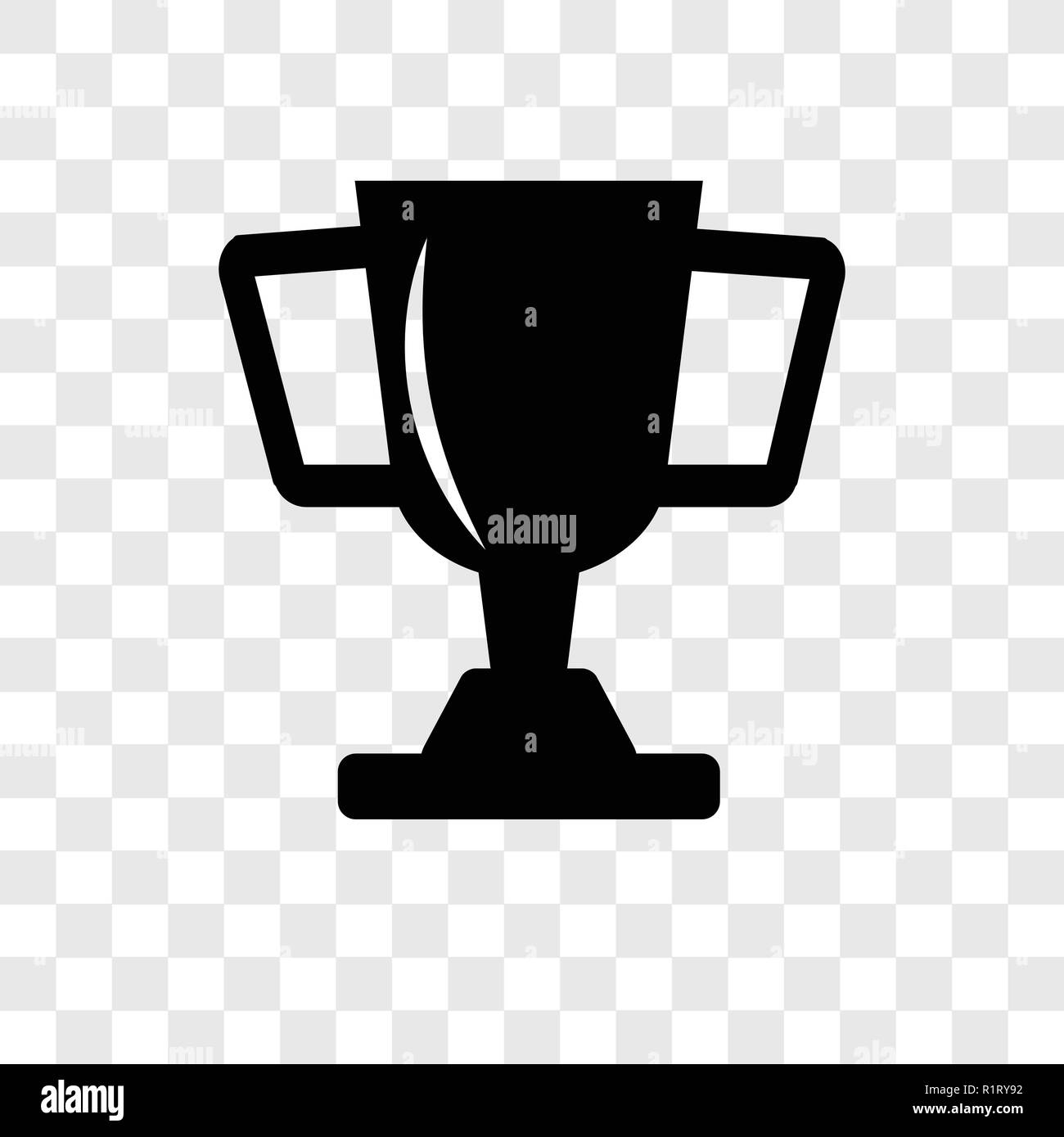 Trofeo icona vettore isolato su sfondo trasparente, trofeo trasparenza concetto del logo Illustrazione Vettoriale