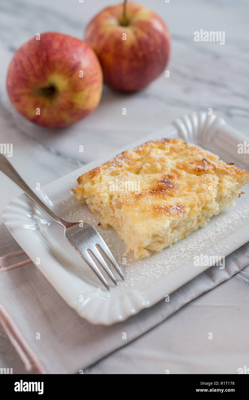 Apple torta di riso Foto Stock