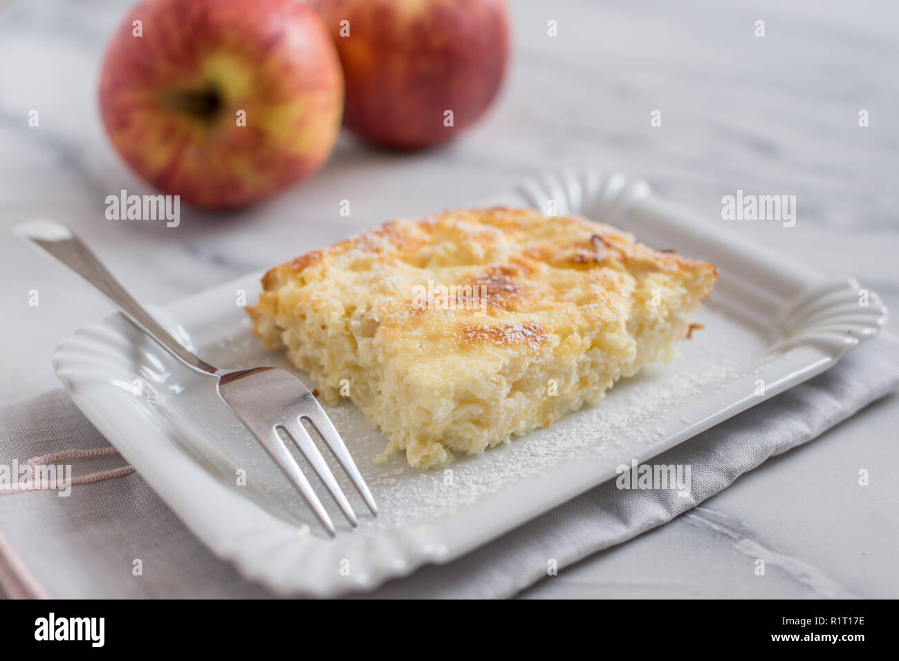 Apple torta di riso Foto Stock