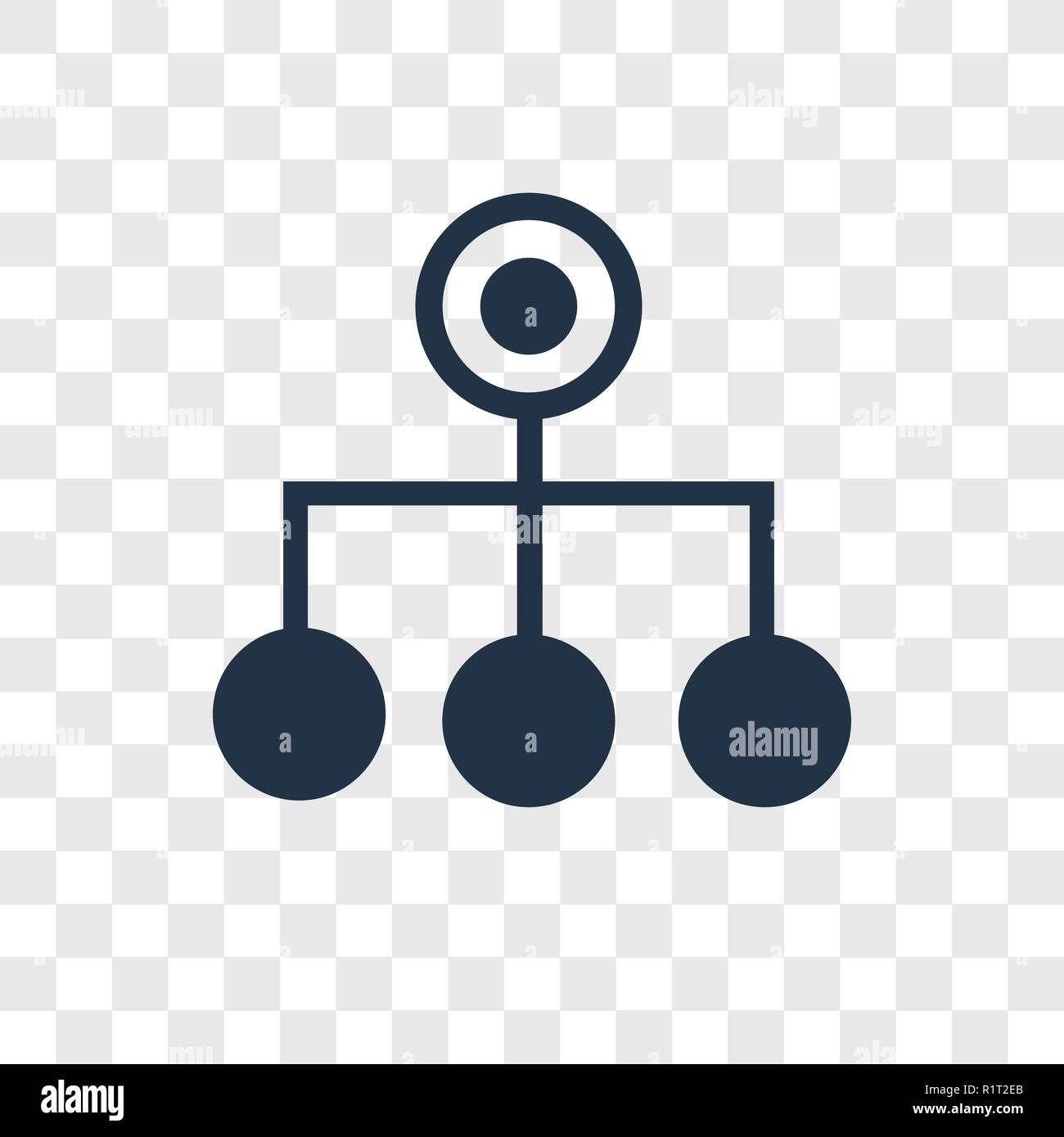 Struttura gerarchica icona vettore isolato su sfondo trasparente, struttura gerarchica trasparenza concetto del logo Illustrazione Vettoriale
